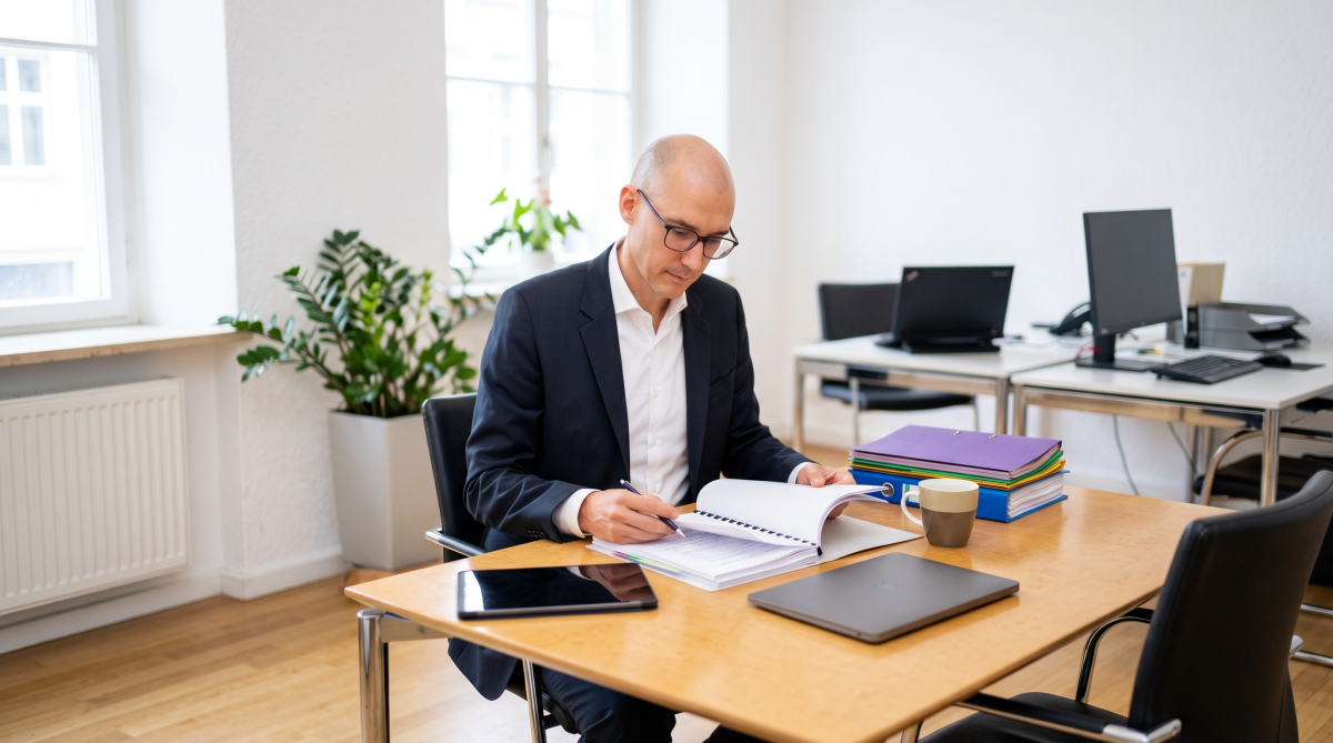 Matthias Peters bei der Arbeit im Hamburger Büro
